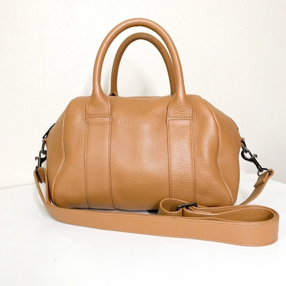 Status Anxiety As She Pleases Bag Tan Crossbody Handbag Medium Purse - Picture 1 of 11
